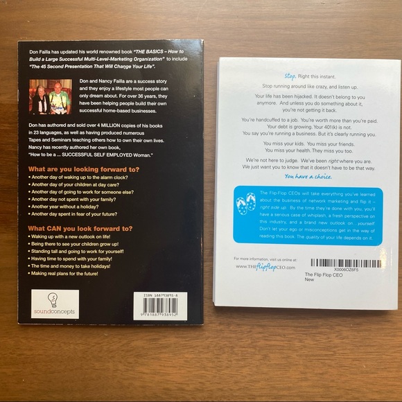 Flip flop CEO and 45 Second Presentation 2 books - Picture 2 of 3